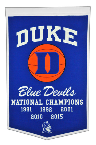 Duke Blue Devils Dynasty Wool Banner - 24