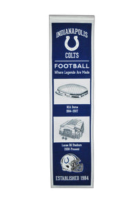 Indianapolis Colts Stadium Evolution Heritage Banner - 8"x32"