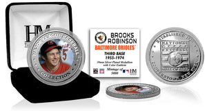 Brooks Robinson Baltimore Orioles Baseball Hall of Fame Silver Color Coin
