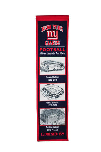 New York Giants Stadium Evolution Heritage Banner - 8
