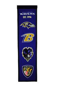 Baltimore Ravens Heritage Banner - 8"x32"