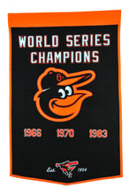 baltimore orioles world series champions wool dynasty banners 