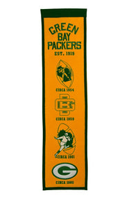 Green Bay Packers Fan Favorite Heritage Banner - 8"x32"