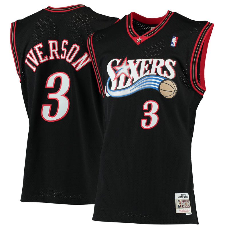 75th Anniversary Gold Swingman Allen Iverson Philadelphia 76ers 1996-97  Jersey