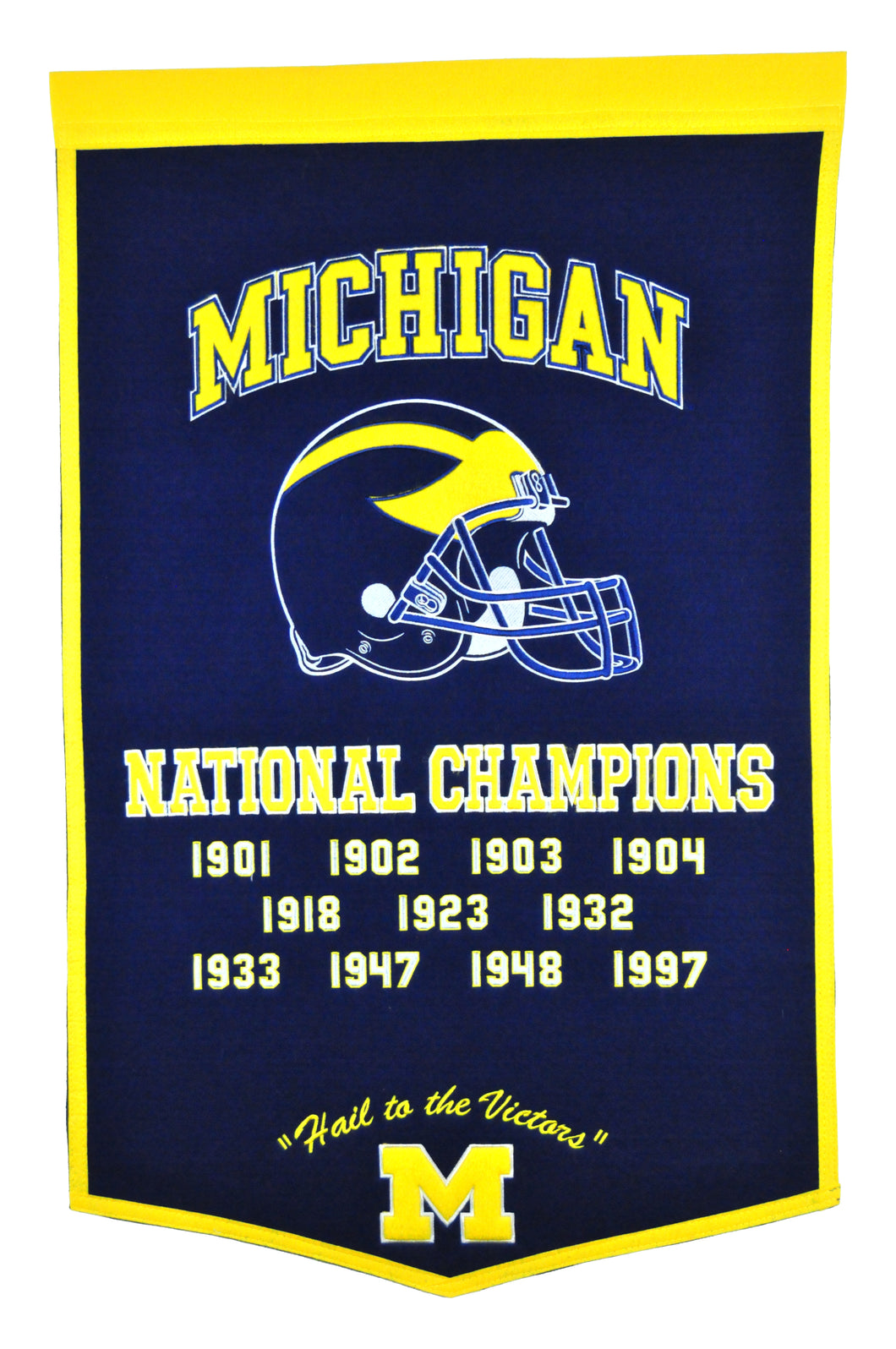 Michigan Wolverines Dynasty Wool Banner - 24