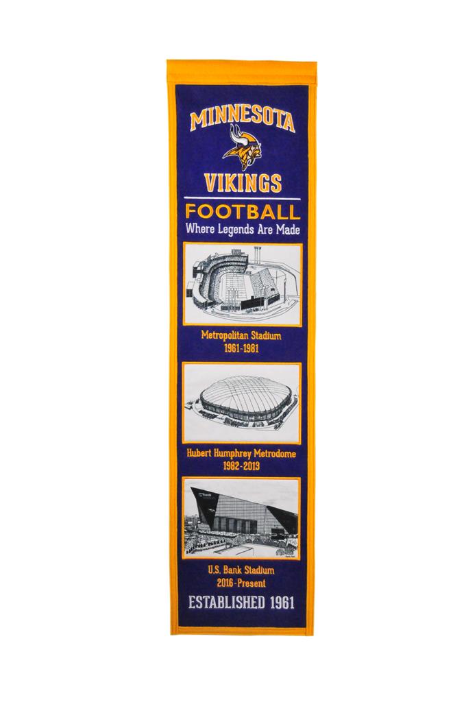 Minnesota Vikings Stadium Evolution Heritage Banner - 8