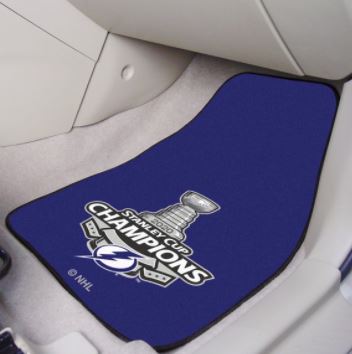 Tampa Bay Lightning 2020 NHL Stanley Cup Champions 2-pc Carpet Car Mat Set