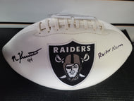 Nick Kwiatkoski Las Vegas Raiders Signed Logo Football JSA