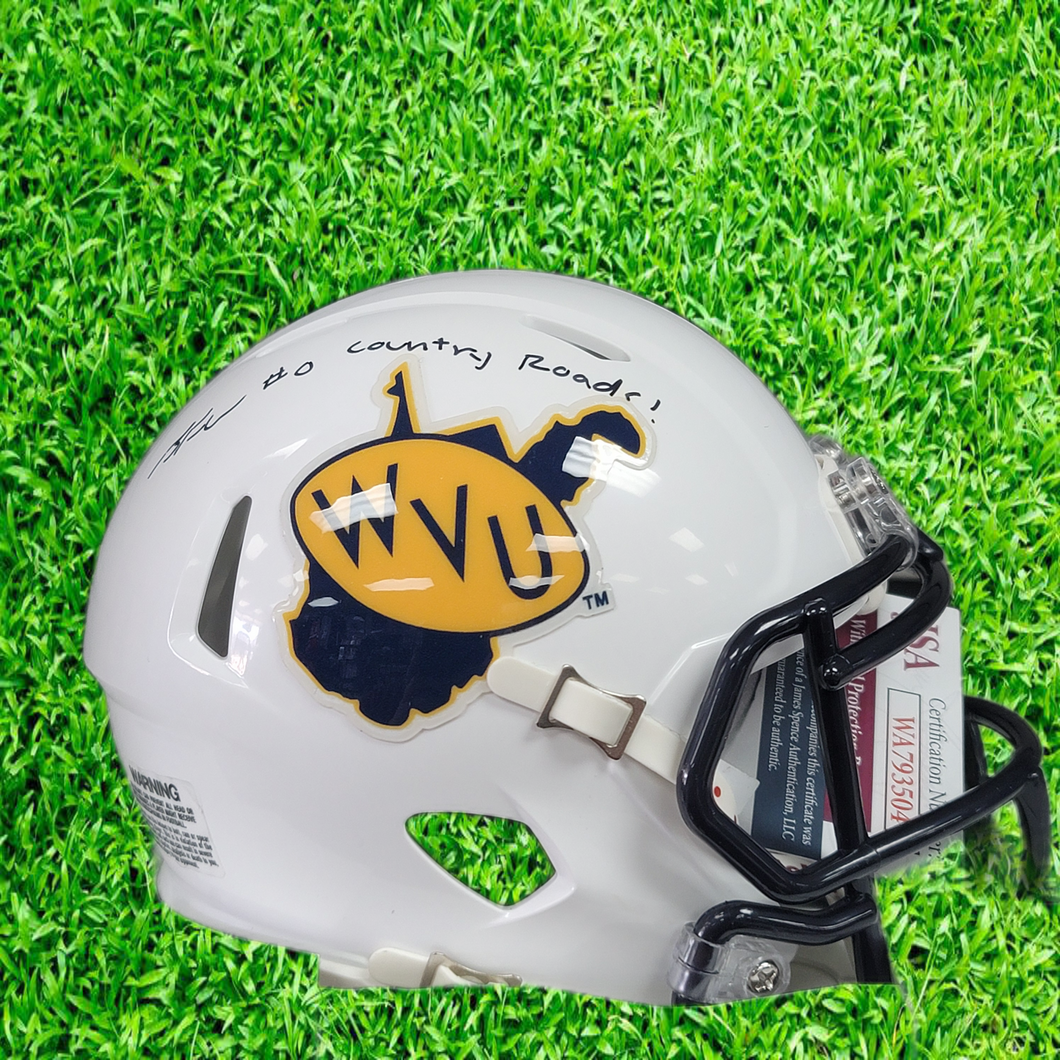 Bryce Ford-Wheaton West Virginia Mountaineers Signed Throwback Mini He – Sports Fanz