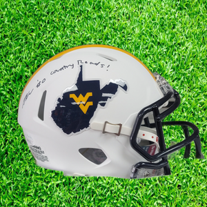 Bryce Ford-Wheaton West Virginia Mountaineers Signed Country Roads Mini Helmet