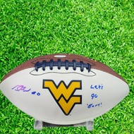 Bryce Ford-Wheaton WVU Mountaineers Signed Logo Football