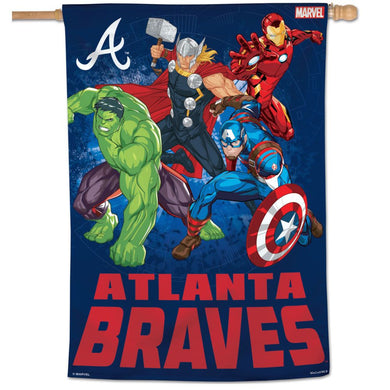 Atlanta Braves Marvel's Avengers Vertical Flag