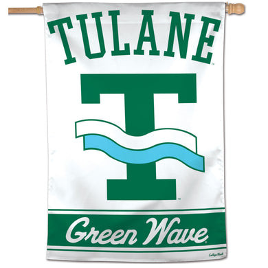 Tulane Green Wave College Vault Vertical Flag - 28