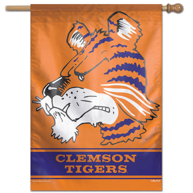 Clemson Tigers College Vault Vertical Flag - 28