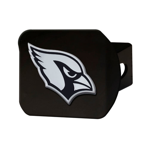 Arizona Cardinals Chrome Emblem On Black Hitch Cover