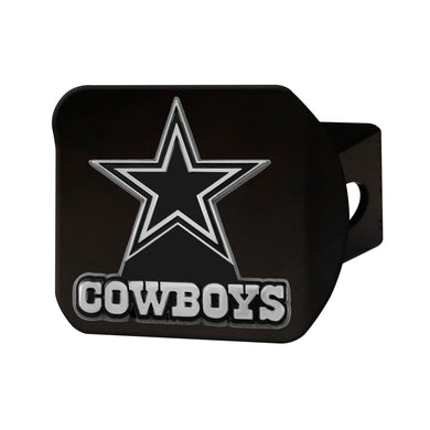 Dallas Cowboys Chrome Emblem On Black Hitch Cover