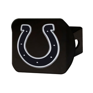 Indianapolis Colts Chrome Emblem On Black Hitch Cover