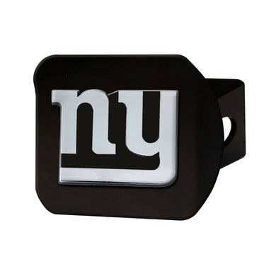 New York Giants Chrome Emblem On Black Hitch Cover