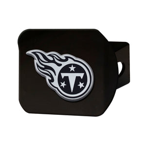 Tennessee Titans Chrome Emblem On Black Hitch Cover