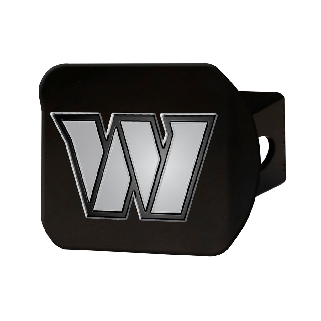 Washington Commanders Chrome Emblem On Black Hitch Cover Sports Fanz
