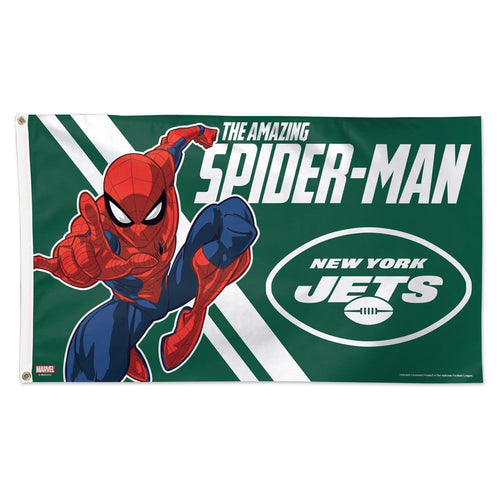 New York Jets Spiderman Deluxe Flag - 3'x5'