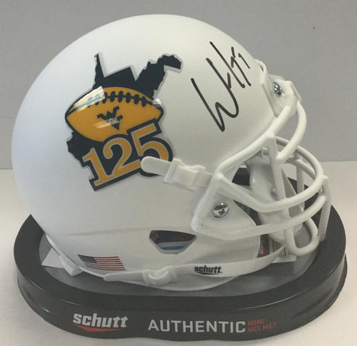 Will Grier West Virginia Mountaineers Signed WVU 125 Mini Helmet