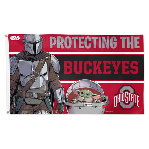Ohio State Buckeyes Star Wars Mandalorian Deluxe Flag - 3'x5'