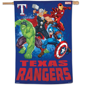 Texas Rangers Marvel's Avengers Vertical Flag