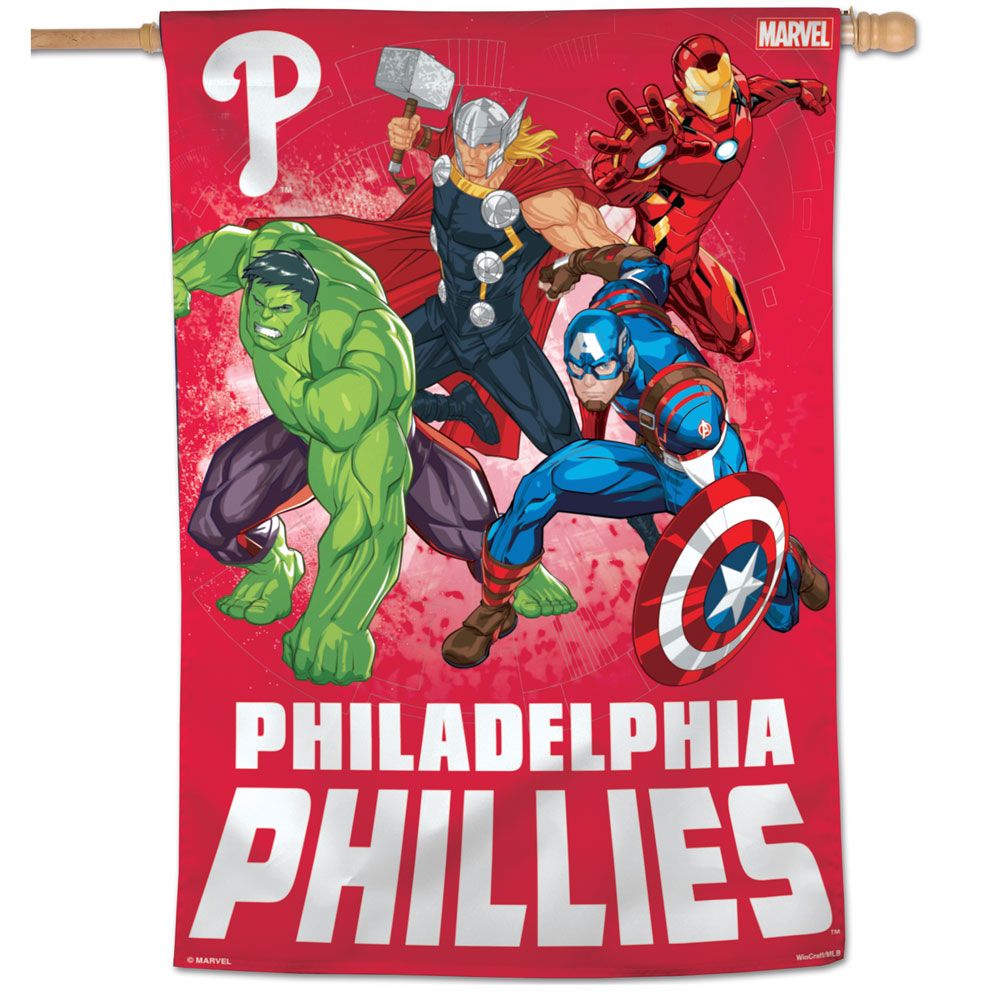 Philadelphia Phillies Marvel's Avengers Vertical Flag'