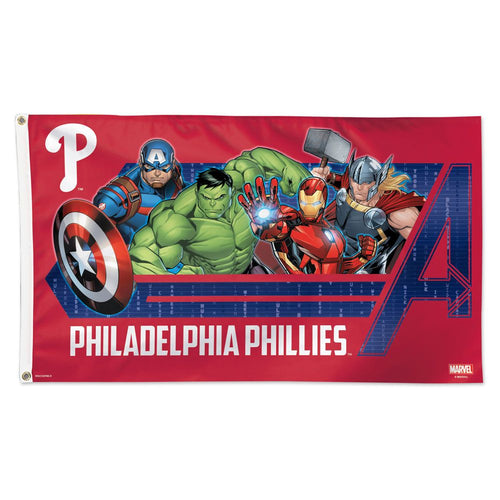 Philadelphia Phillies Marvel's Avengers Deluxe Flag - 3'x5'