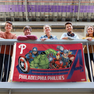 Philadelphia Phillies Marvel's Avengers Deluxe Flag - 3'x5'