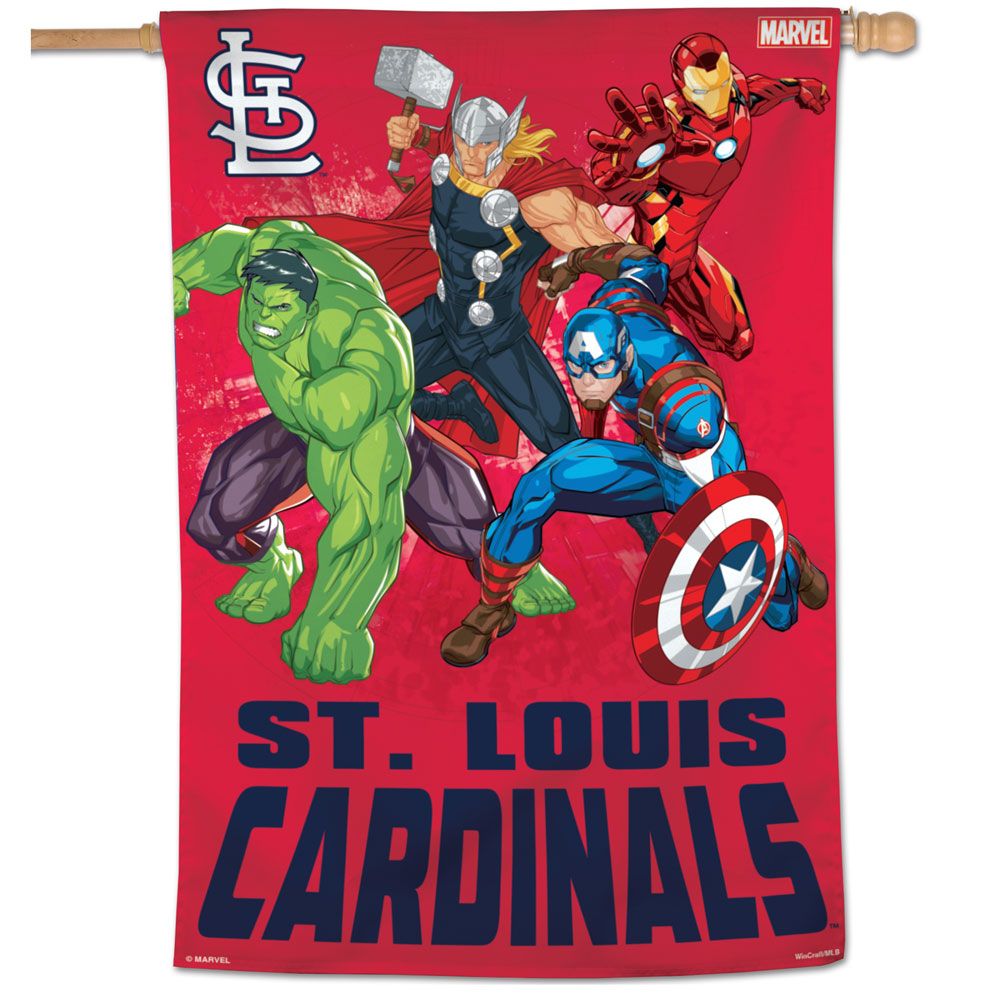 St. Louis Cardinals Avengers Vertical Flag - 28