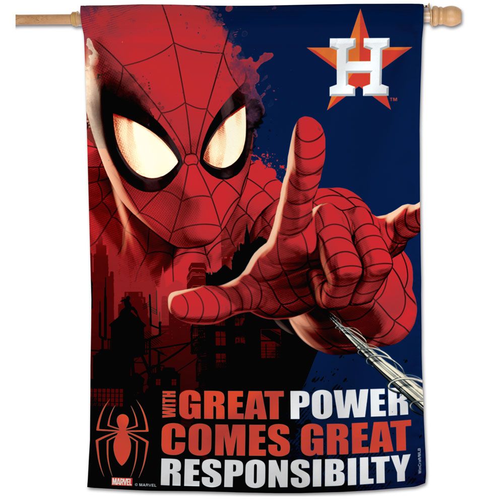 Houston Astros Spiderman Vertical Flag - 28