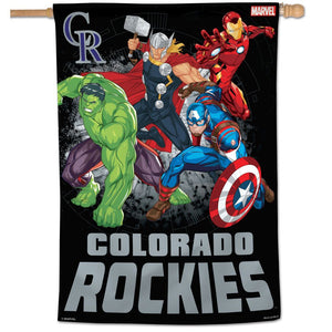 Colorado Rockies Marvel's Avengers Vertical Flag