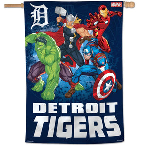 Detroit Tigers Marvel's Avengers Vertical Flag
