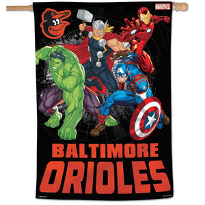 Baltimore Orioles Marvel's Avengers Vertical Flag