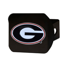 Georgia Bulldogs Color Emblem On Black Hitch