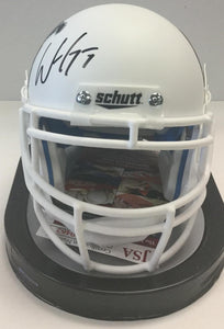 Will Grier West Virginia Mountaineers Signed WVU 125 Mini Helmet
