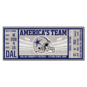 Dallas Cowboys Football Ticket Runner - 30"x72"