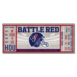 Houston Texans Football Ticket Runner - 30"x72"