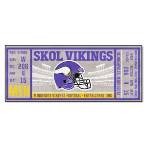 Minnesota Vikings Football Ticket Runner - 30"x72"