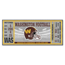 Washington Commanders Football Ticket Runner - 30"x72"
