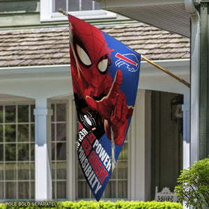 Buffalo Bills Spiderman Vertical Flag - 28"x40"
