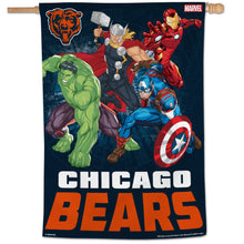 Chicago Bears Avengers Vertical Flag - 28"x40"