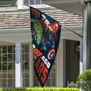 Chicago Bears Avengers Vertical Flag - 28"x40"