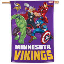 Minnesota Vikings Marvel's Avengers Vertical Flag - 28"x40"