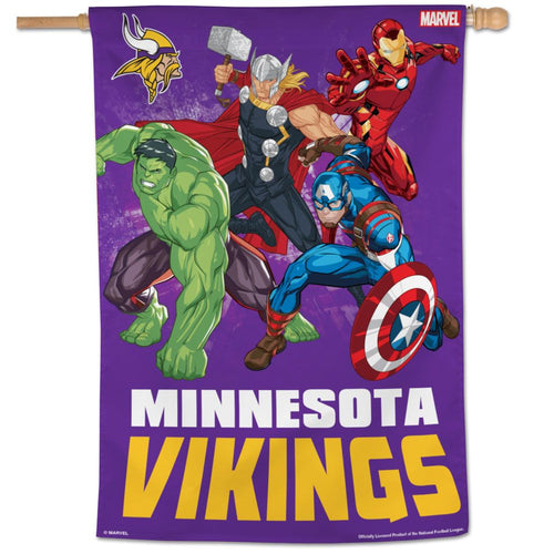 Minnesota Vikings Marvel's Avengers Vertical Flag - 28
