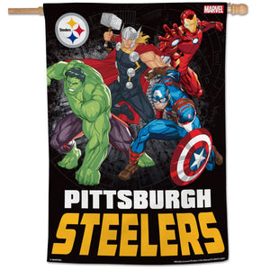 Pittsburgh Steelers Marvel's Avengers Vertical Flag - 28"x40"