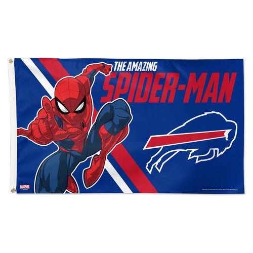 Buffalo Bills Spiderman Deluxe Flag - 3'x5'