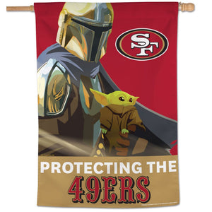 San Francisco 49ers Star Wars Mandalorian Vertical Flag - 28"x40"